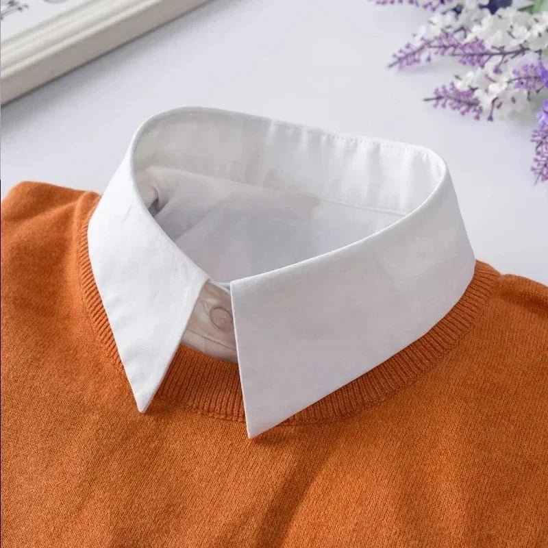 Fashion 2024 Front Tie White  Collar for Women Stand Detachable Collar Girls Vintage Lace Ladies False Blouse Collar