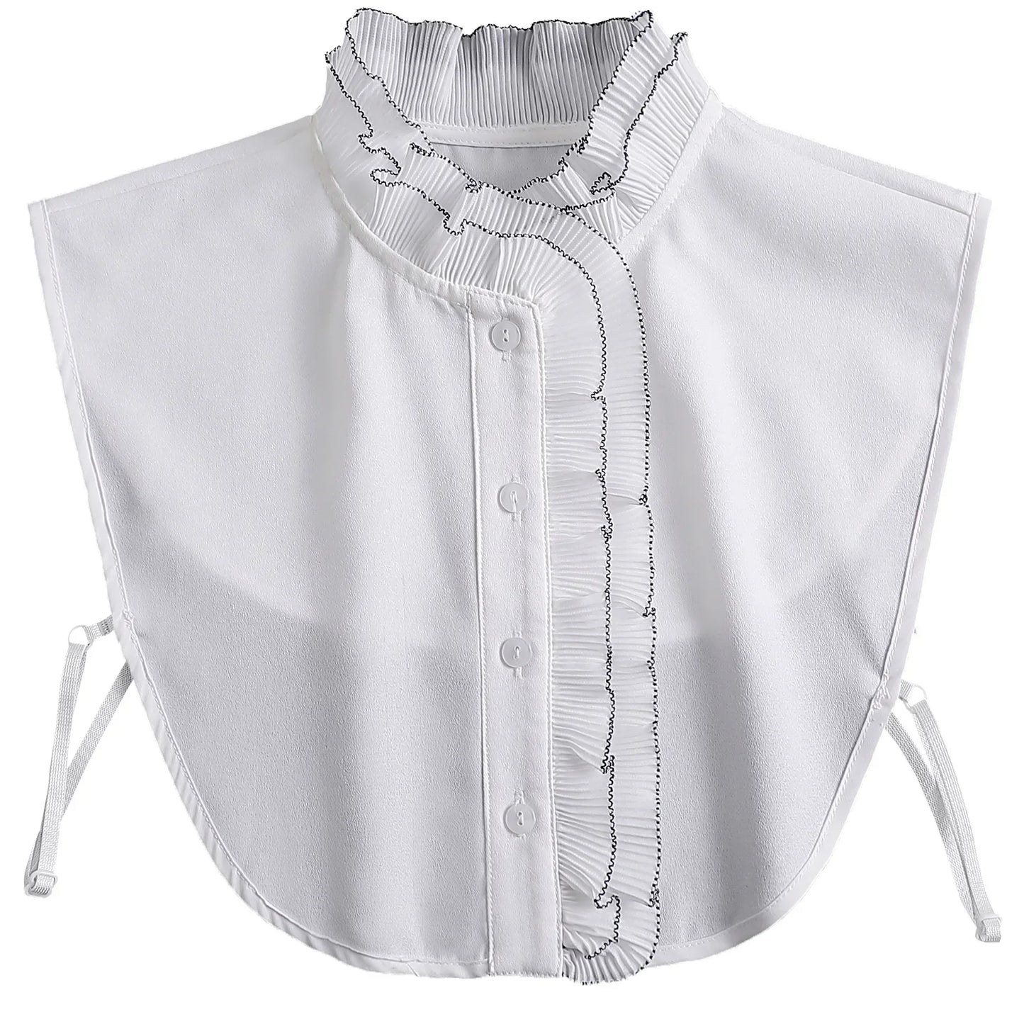 Fashion 2024 Front Tie White  Collar for Women Stand Detachable Collar Girls Vintage Lace Ladies False Blouse Collar