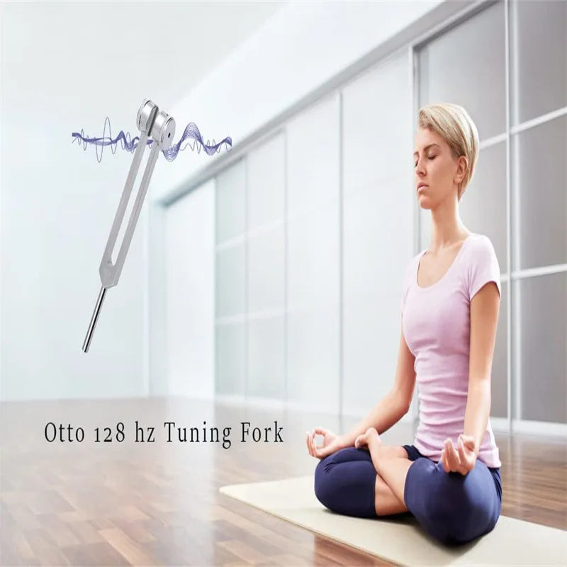 128 Hz Tuning Fork Set Weighted Bio-Acoustic Tuning Fork for Healing Chakra,Sound Therapy,Reliever Stress