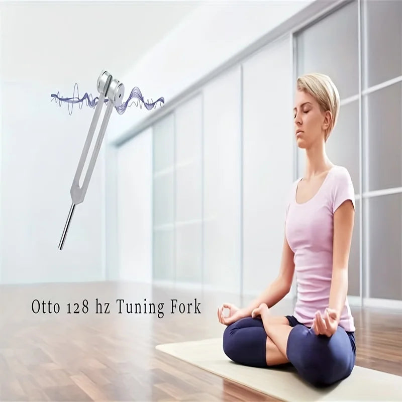 128 Hz Tuning Fork Set Weighted Bio-Acoustic Tuning Fork for Healing Chakra,Sound Therapy,Reliever Stress