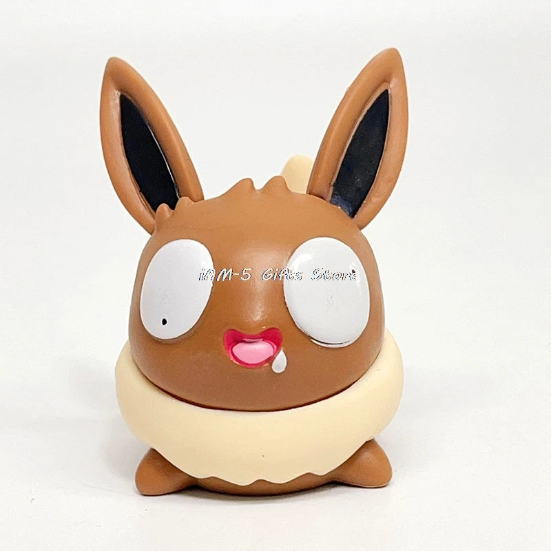 Pokemon Silly Figurines Kawaii Big Eyes Figure Fool Squirtle Funny Charmander Bulbasaur Cute Accessory Car Decoration Toys Gifts