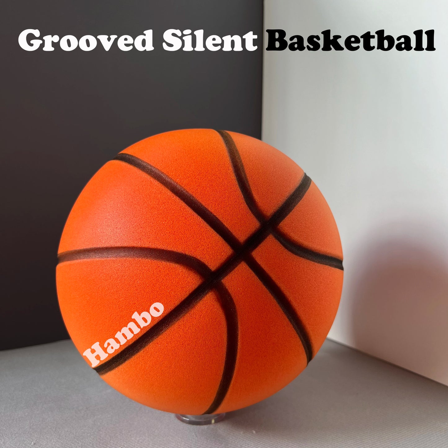 Grooved Silent Basketball Number 7 Airless Foam Basketball Indoor Training Silent Ball Quiet Dribbling Mute Bouncing Xmas Gift