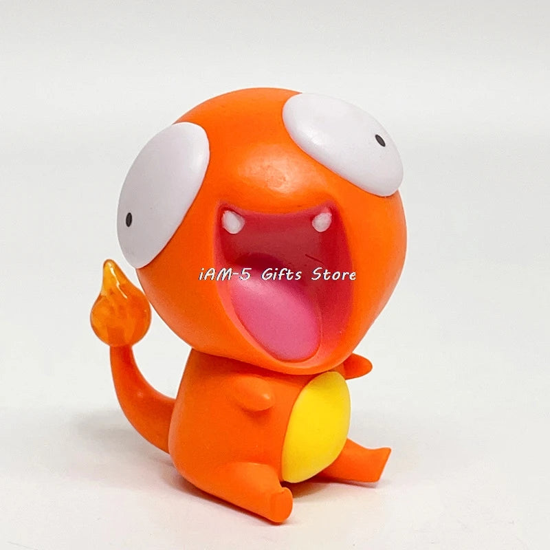 Pokemon Silly Figurines Kawaii Big Eyes Figure Fool Squirtle Funny Charmander Bulbasaur Cute Accessory Car Decoration Toys Gifts