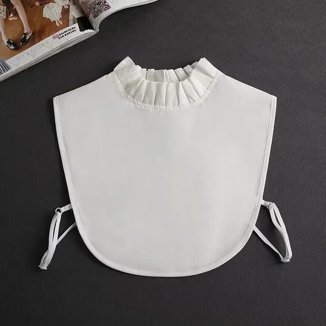 Fashion 2024 Front Tie White  Collar for Women Stand Detachable Collar Girls Vintage Lace Ladies False Blouse Collar