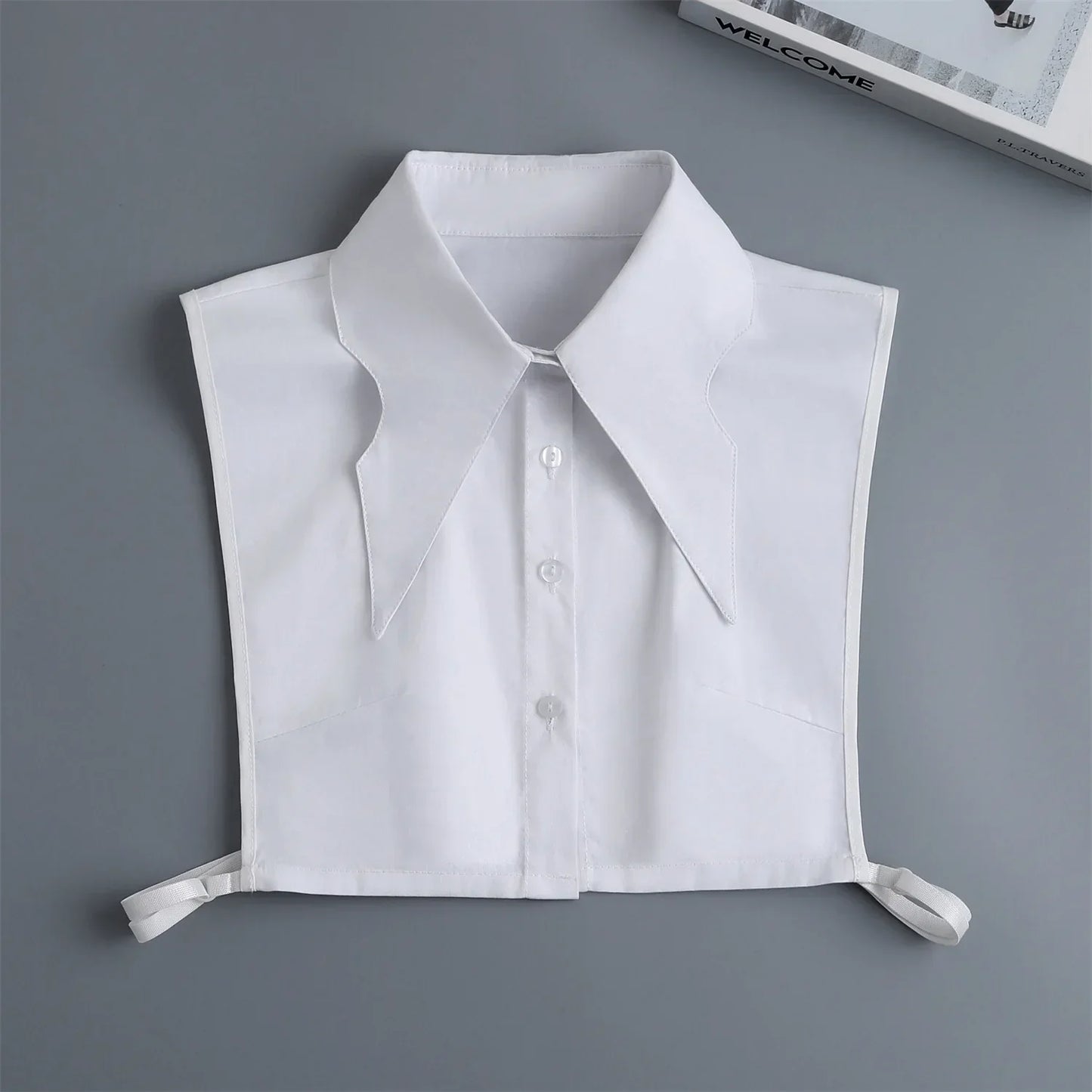 Fashion 2024 Front Tie White  Collar for Women Stand Detachable Collar Girls Vintage Lace Ladies False Blouse Collar